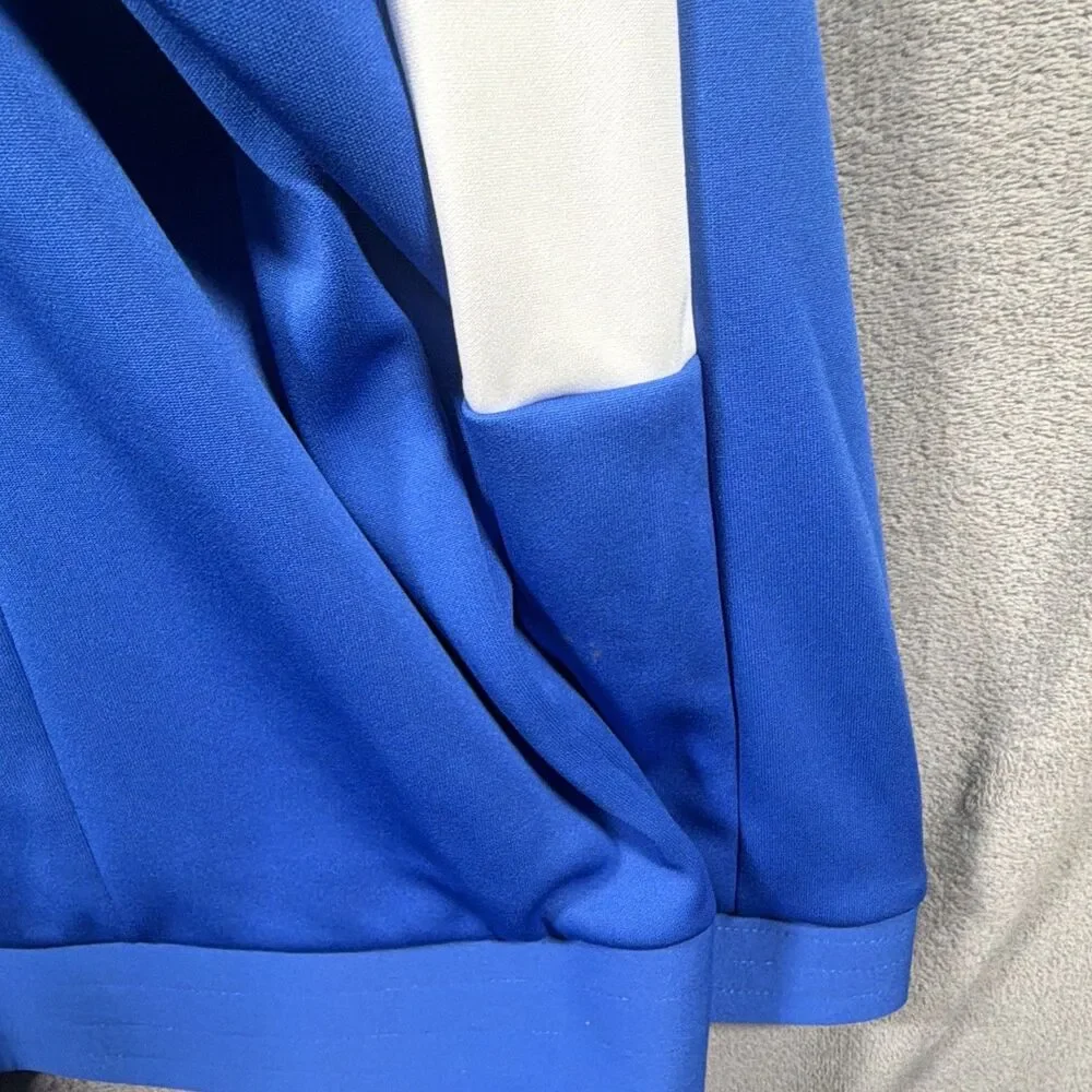Jordan Men’s Blue/White Colorblock Track Jacket 2XL Regular Full Zip Mock Neck